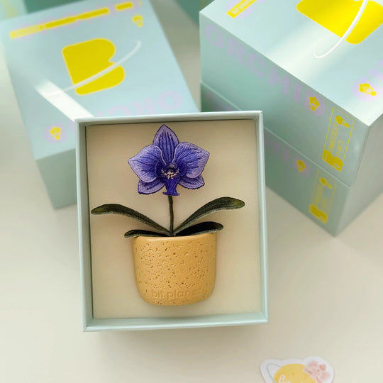 [Bitplanet]Embroidered Orchid Potted Plant