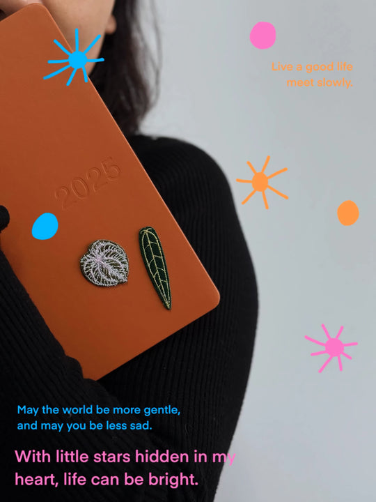 [Bitplanet]Embroidered Leaf Sticker