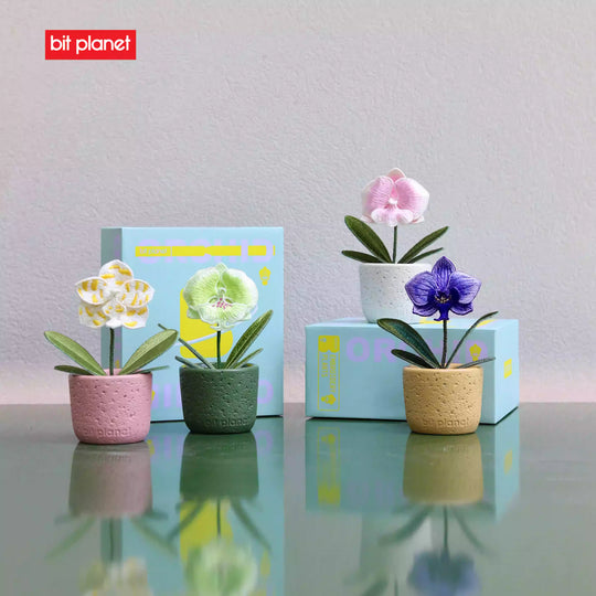 [Bitplanet]Embroidered Orchid Potted Plant