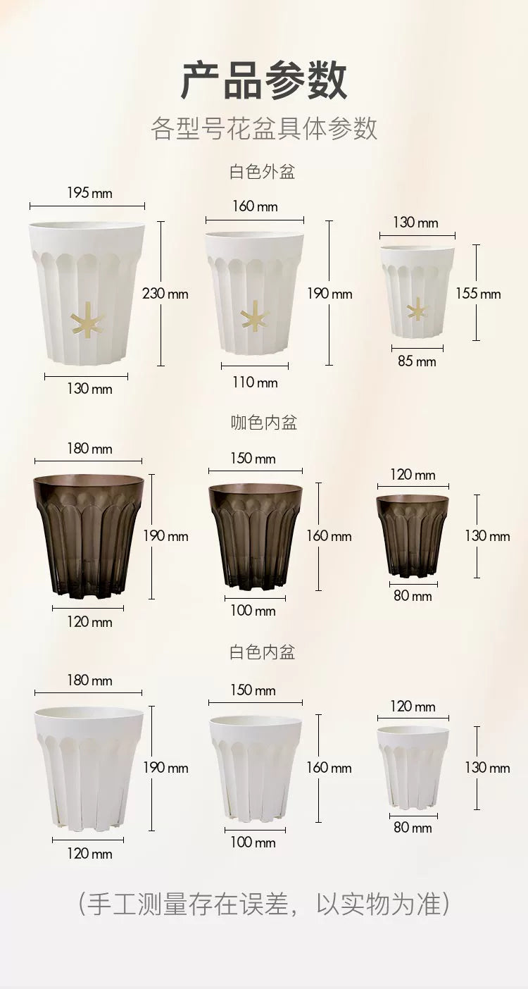 [Plantx] Set Planter 'Crystal Ice' Collection