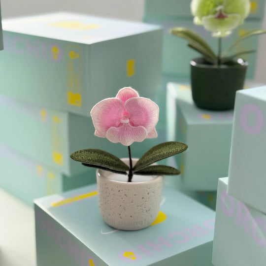[Bitplanet]Embroidered Orchid Potted Plant